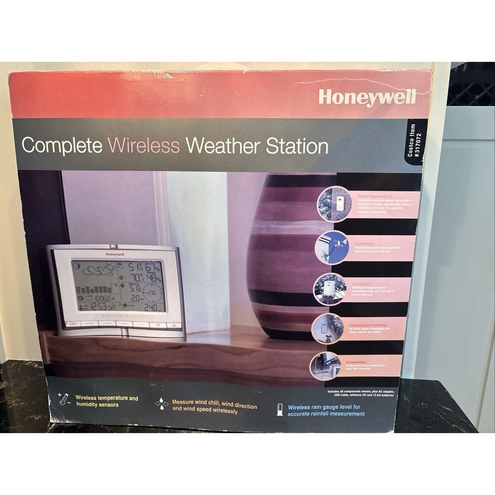 NEW Honeywell TE831W Complete Wireless Weather Station Forecasting Costco Item